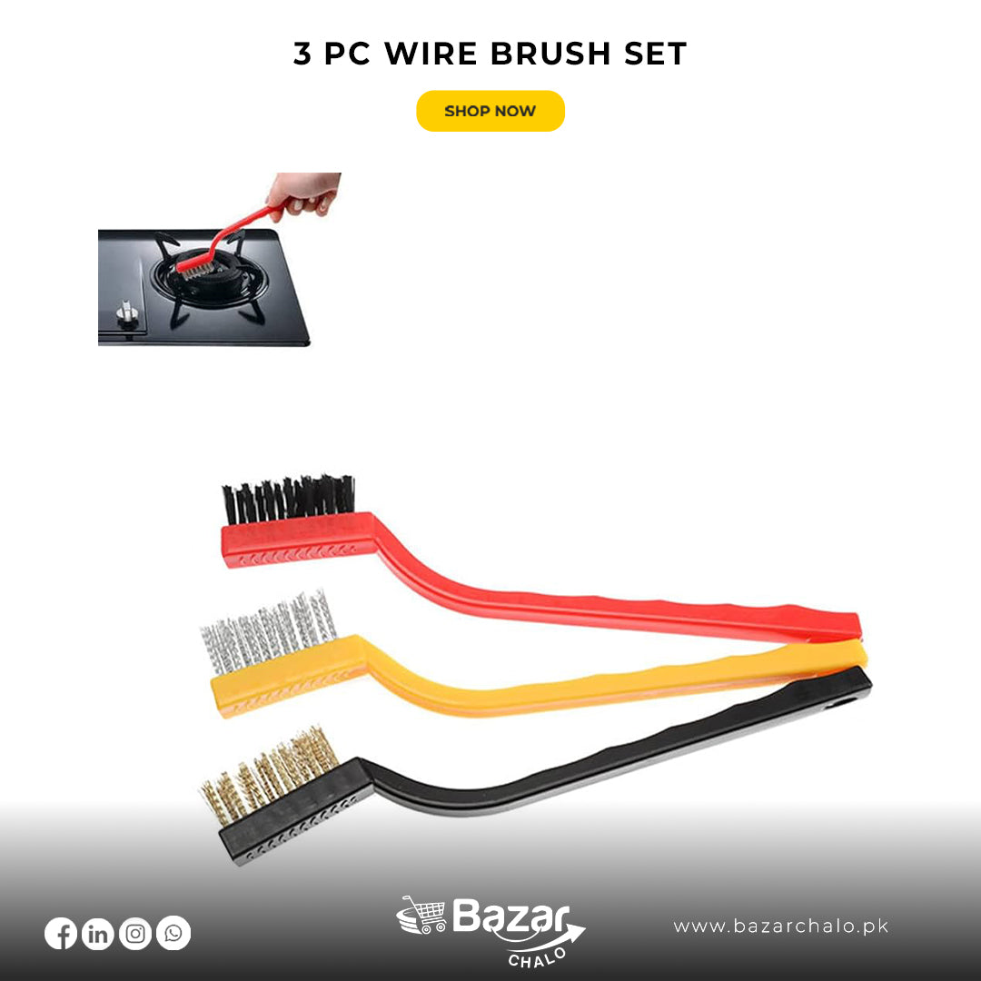 3 pcs wire brush set