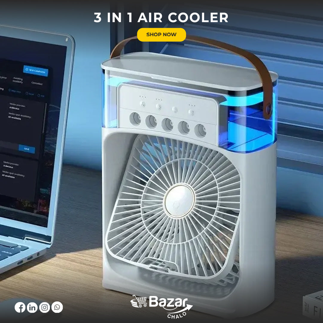 Portable 3 in 1 Air Cooler Fan