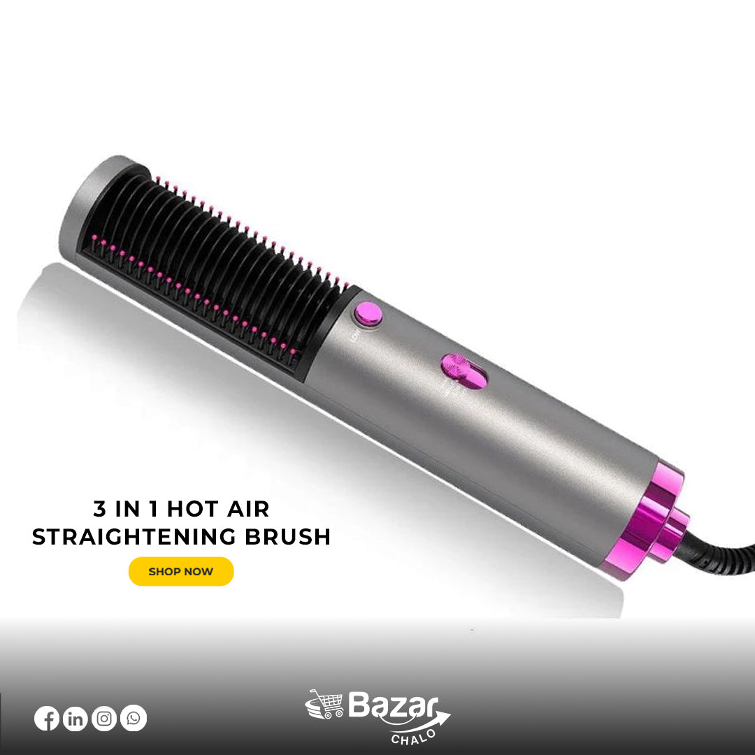 3 in 1 Hot Air Straightening Brush