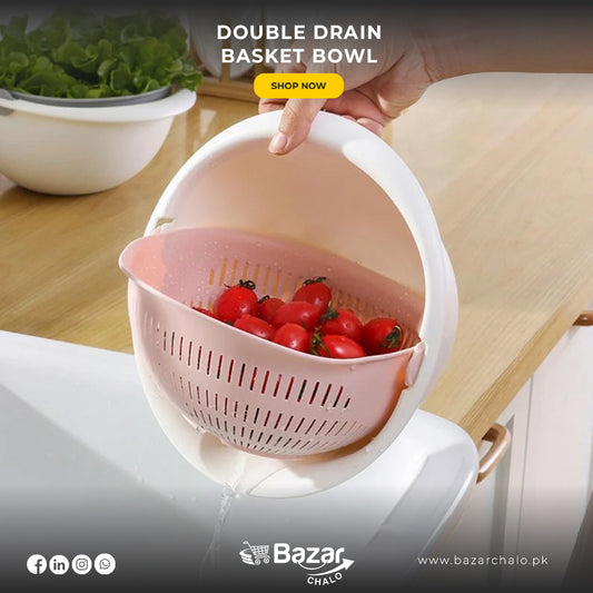 Double Drain Basket Bowl 