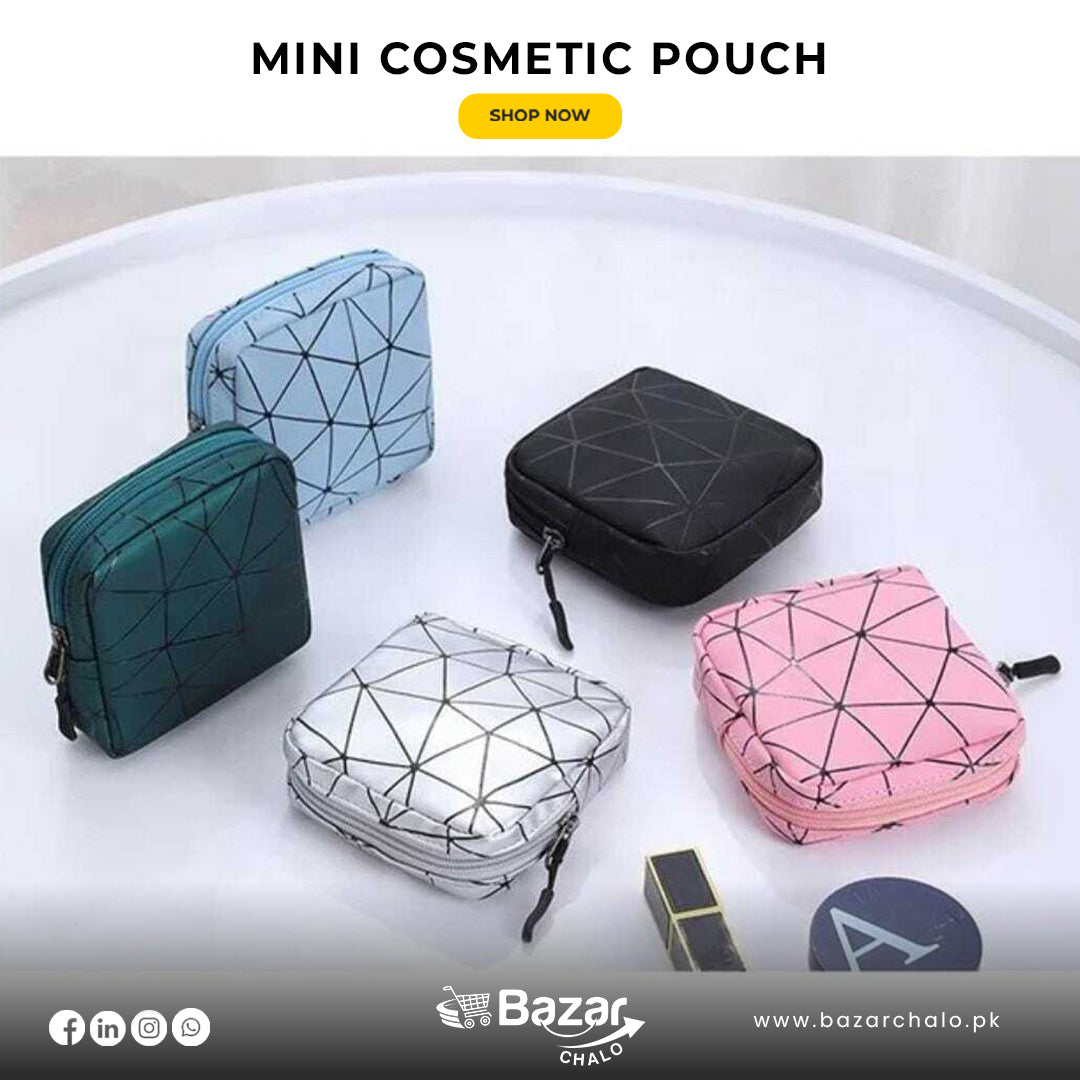 Compact Mini Cosmetic Pouch | Travel Makeup Bag for Essentials