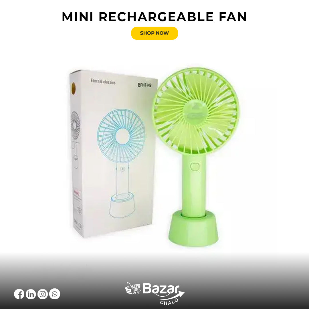 Portable rechargeable fan 