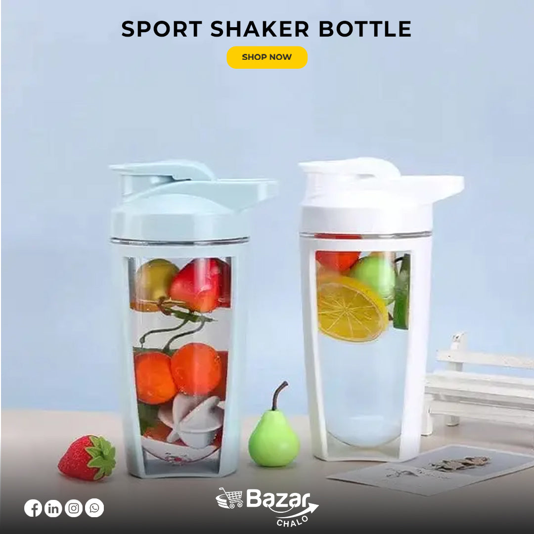 500ml Sport Shaker Bottle | Leak-Proof, Flip Lid, Precise Scale for Protein Shakes