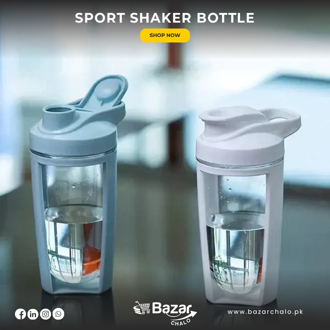 500ml Sport Shaker Bottle | Leak-Proof, Flip Lid, Precise Scale for Protein Shakes