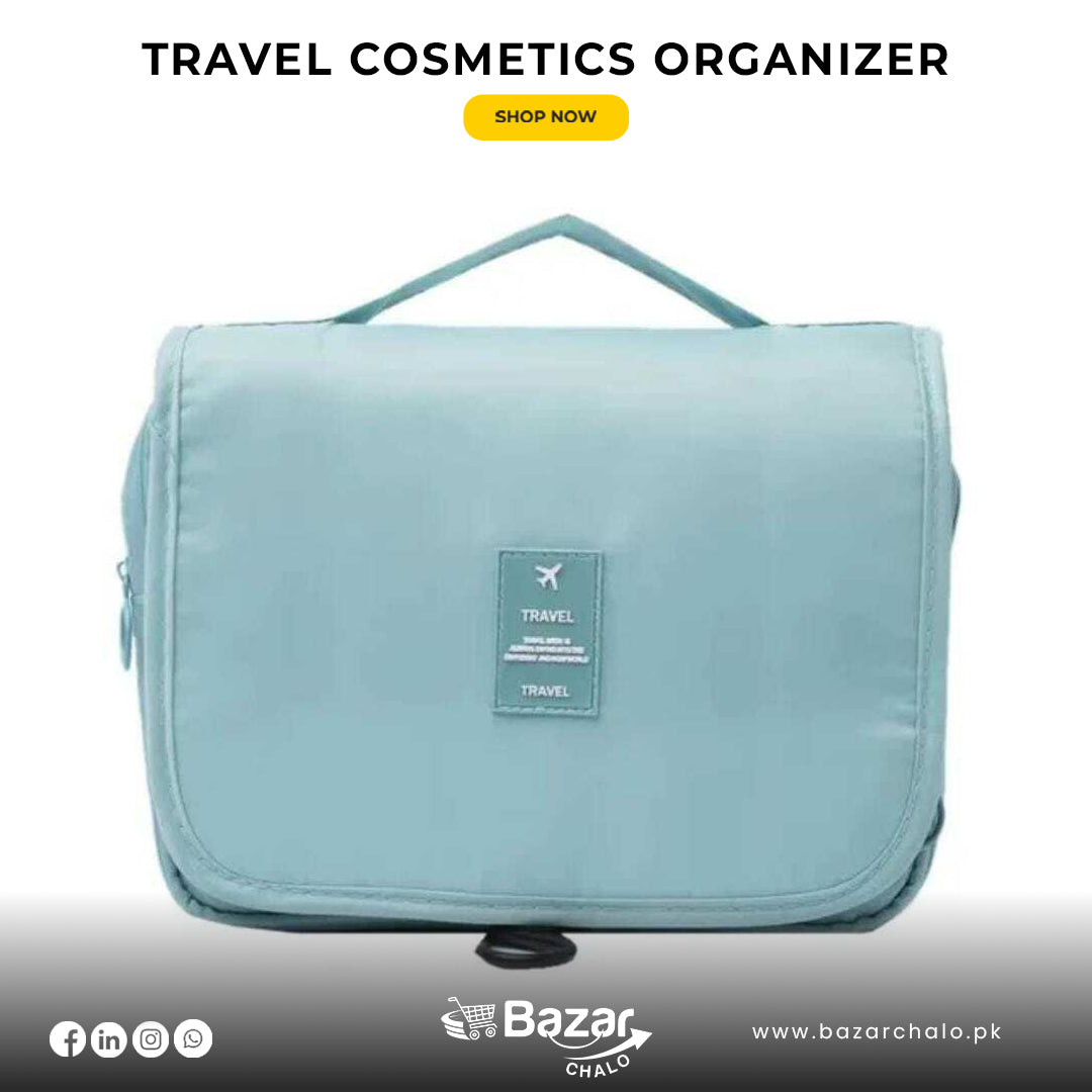 Travel Cosmetics Organizer | Portable Makeup and Toiletry Bag