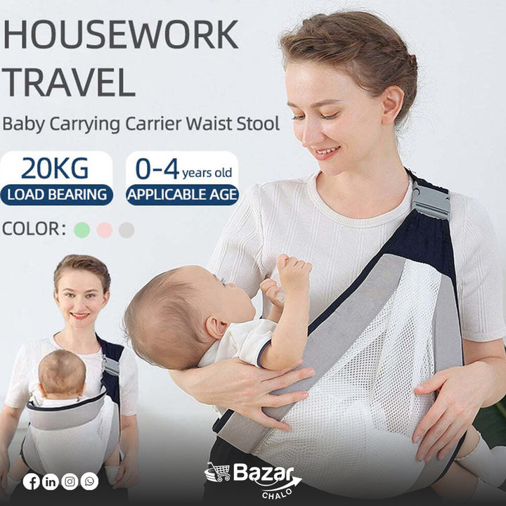 Newborn Baby Carrier Sling Wrap Breathable Backpack - Bazar Chalo