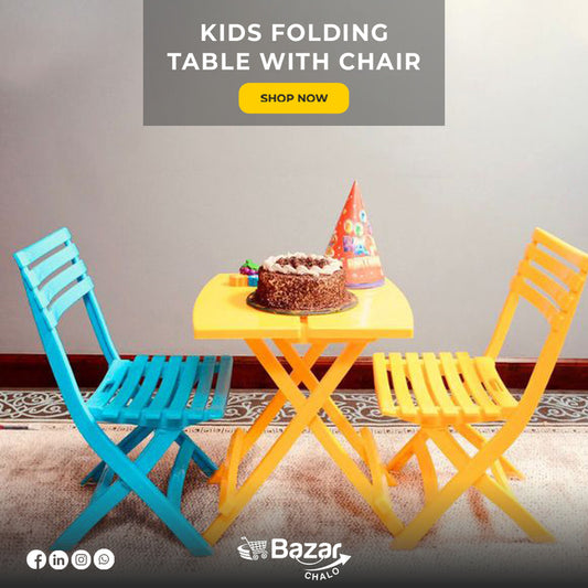 Kids Folding Chair and Table Set - Bazar Chalo